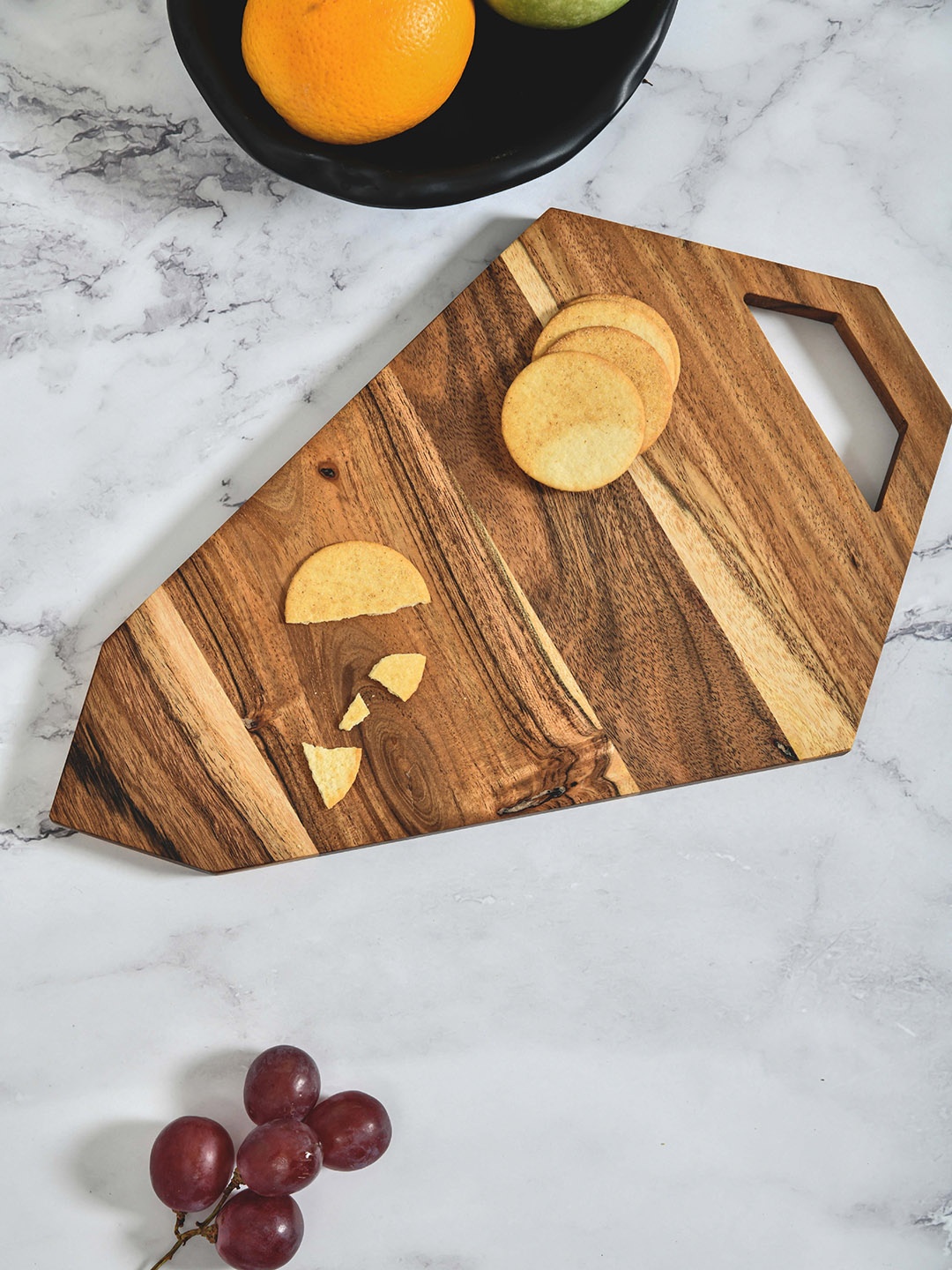 

JAIPUR FASHION MODE Brown Archer-Shaped Wooden Chopping Board