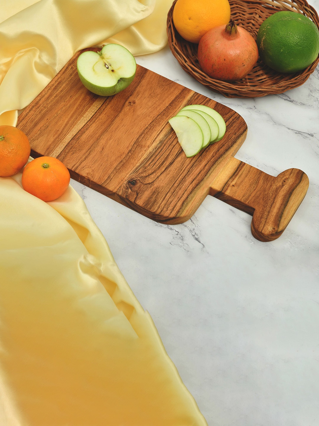 

JAIPUR FASHION MODE Brown Cylinder-Shaped Wooden Chopping Board