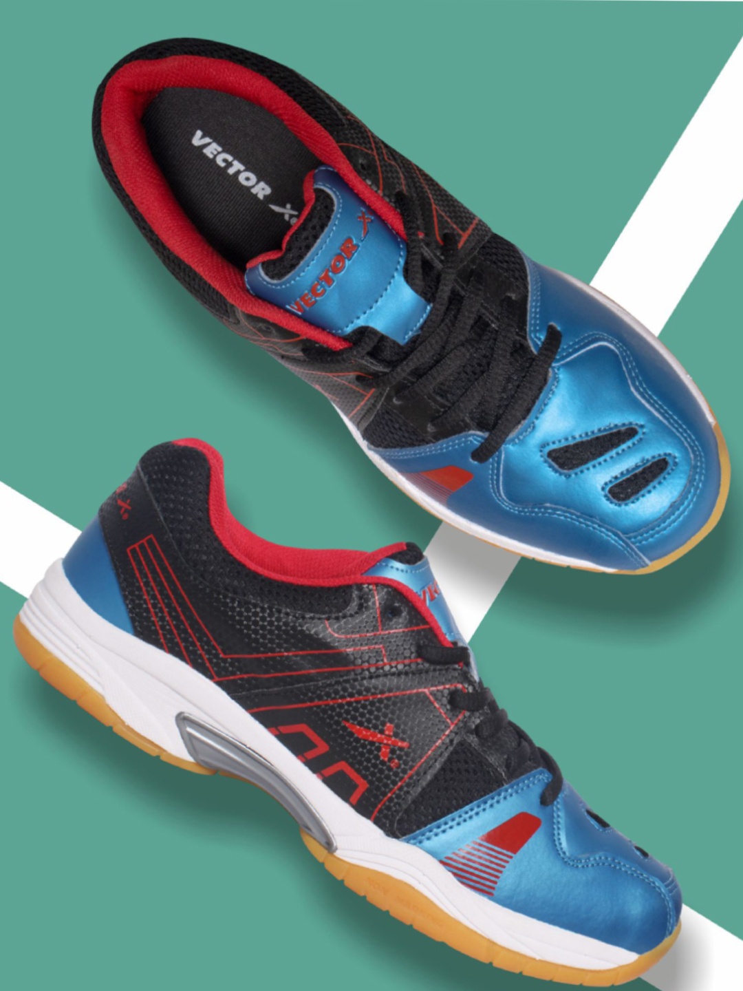 

VECTOR X Men Lace-Ups Badminton Shoes, Blue