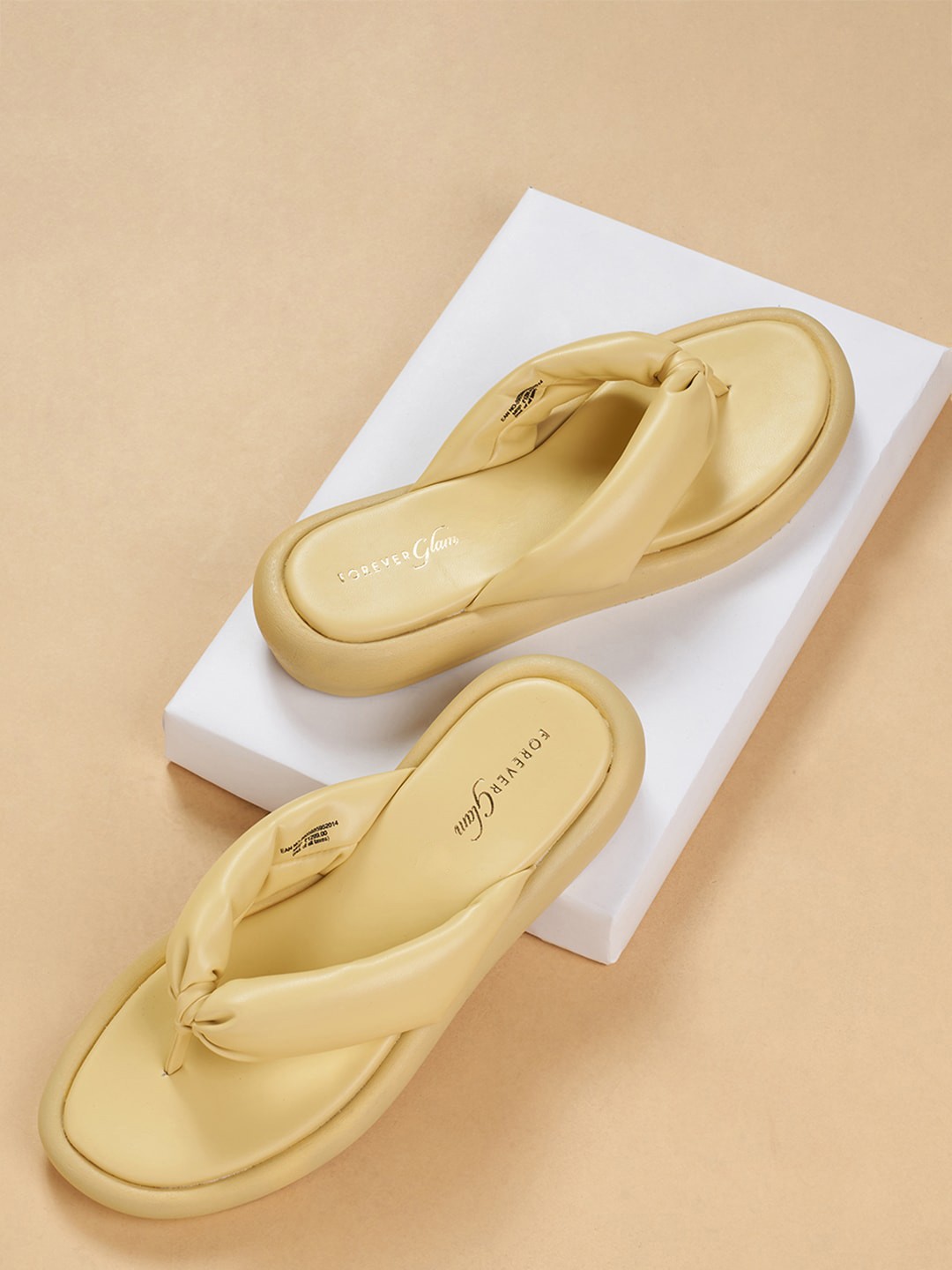 

Forever Glam by Pantaloons Open Toe T-Strap Flats, Yellow