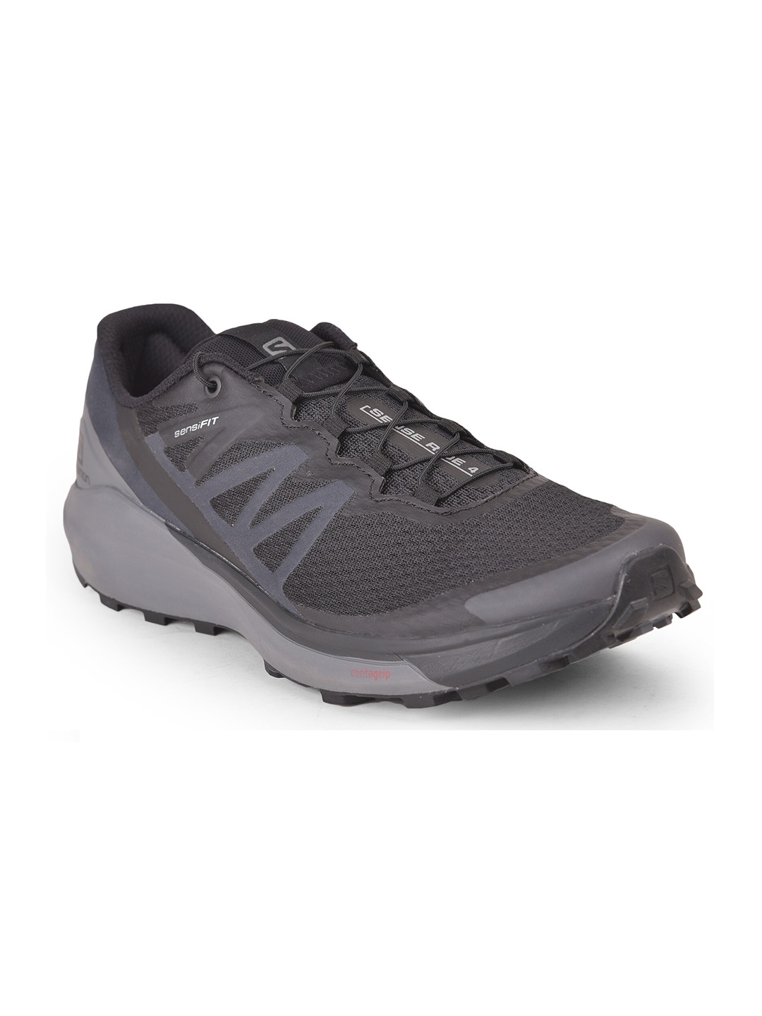 

Salomon Men Sense Ride 4 Trail Contagrip Textile Marking Running Shoes, Charcoal