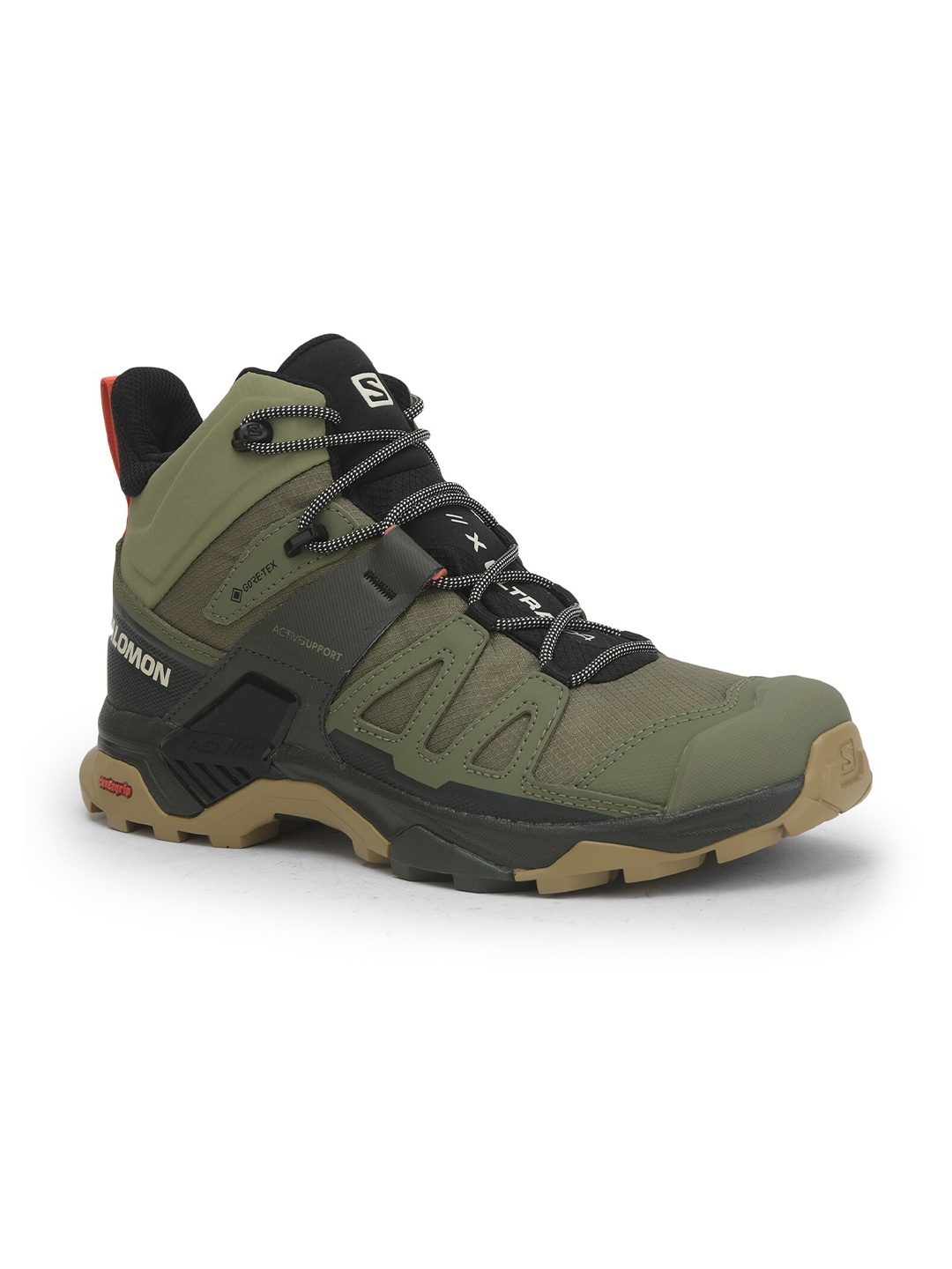

Salomon Men X Ultra 4 Mid GTX Contagrip Technology Hiking Shoes, Olive