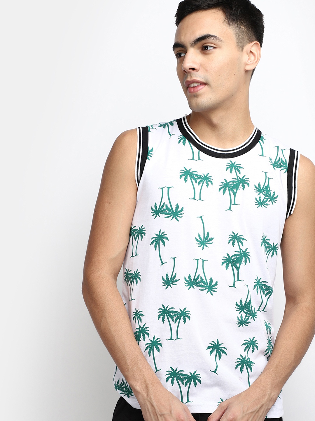 

V-Mart Floral Printed Cotton T-shirt, White