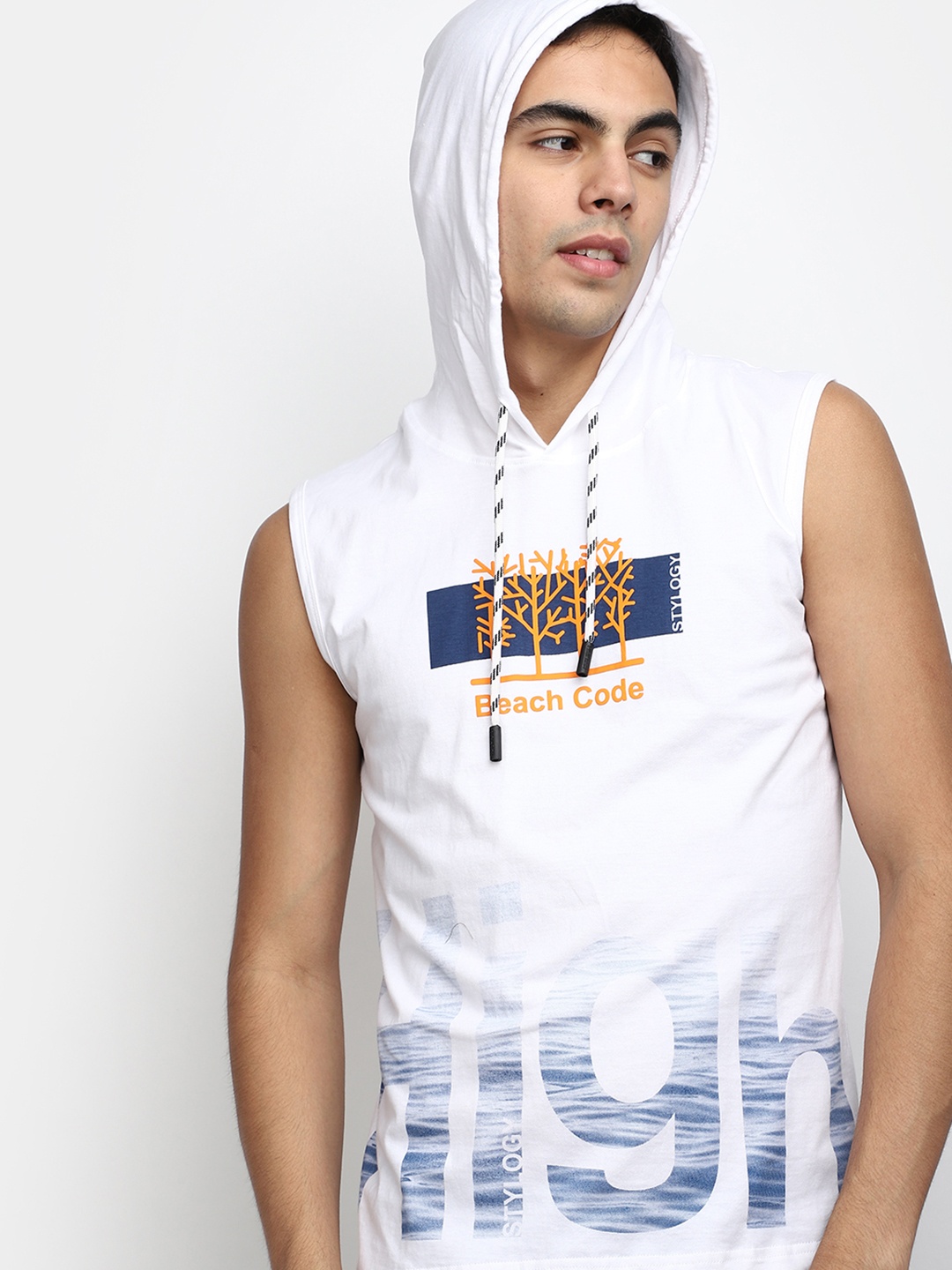 

V-Mart Typography Printed Cotton T-shirt, White
