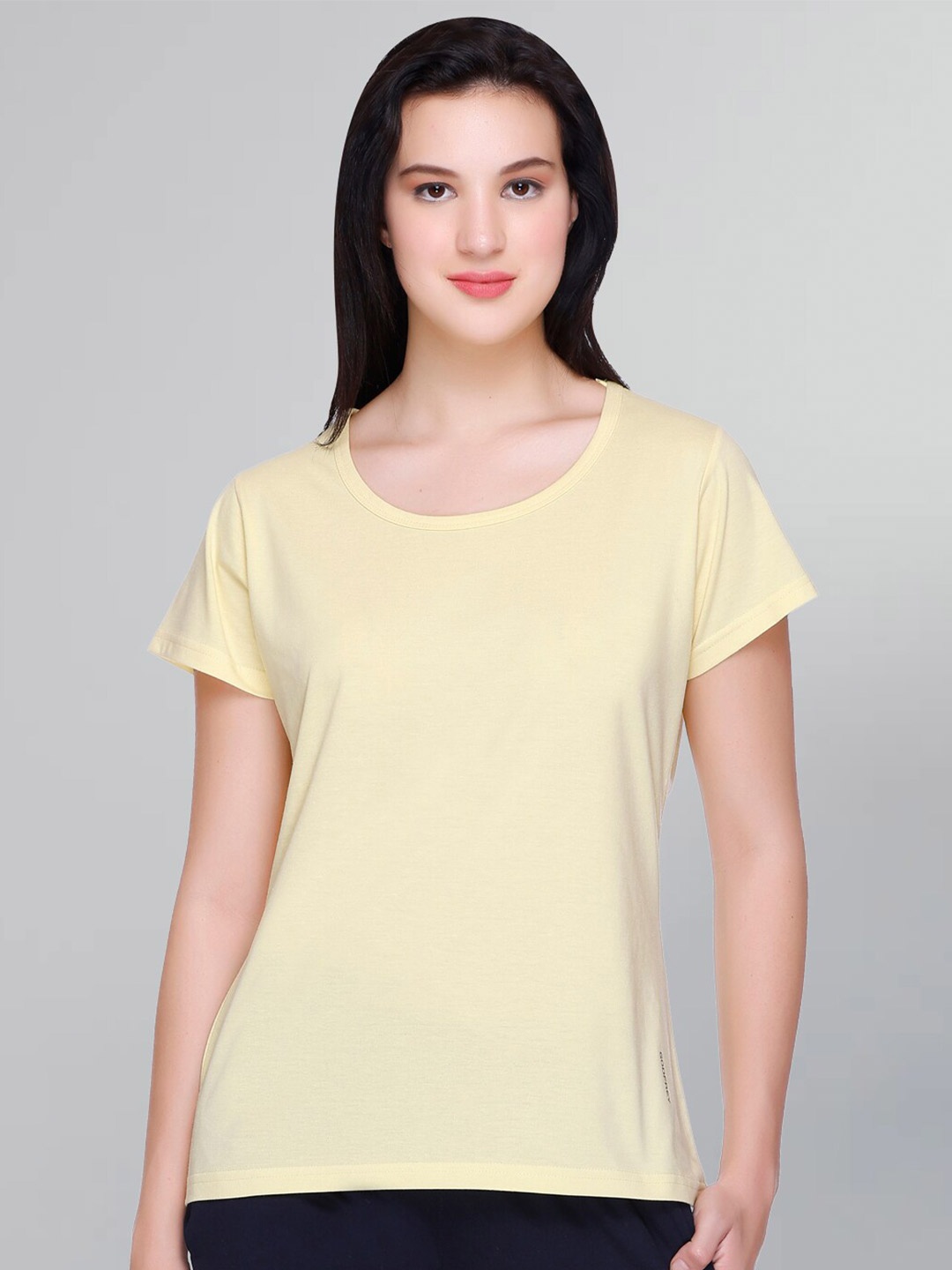 

GODFREY Regular Fit Cotton Knitted T-shirt, Yellow