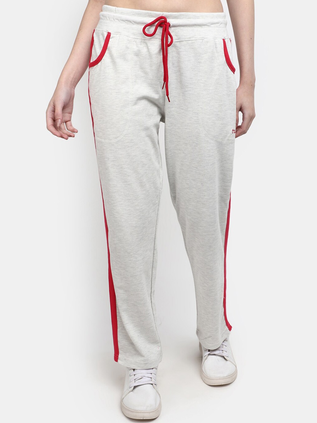 

V-Mart Women Mid-Rise Cotton Track Pants, Grey