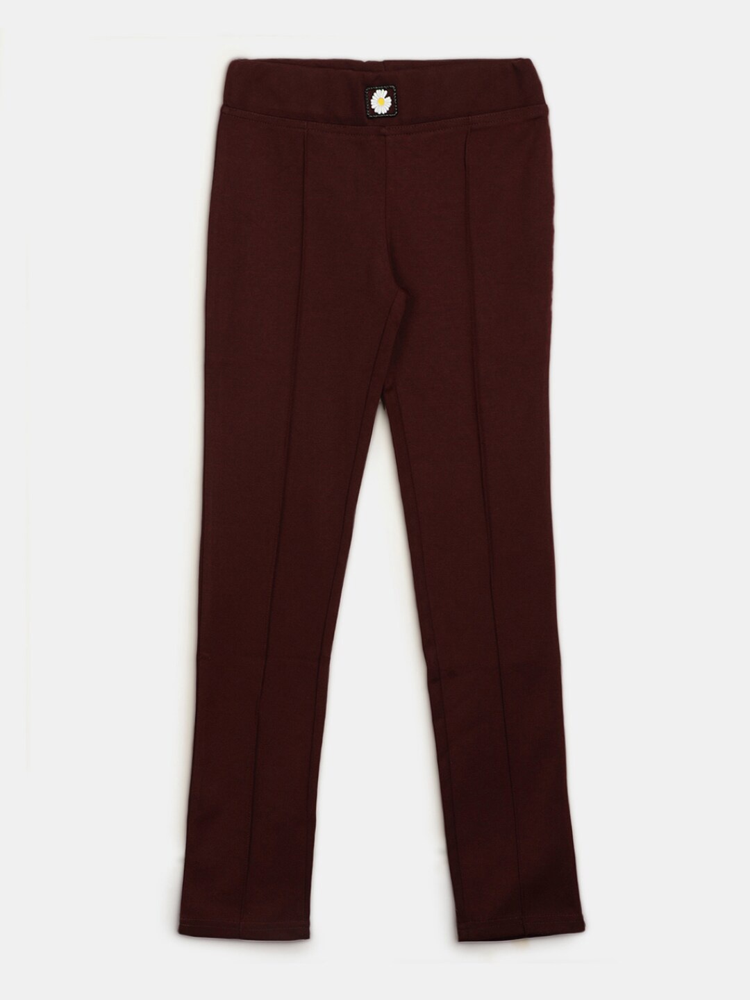 

V-Mart Girls Mid-Rise Casual Jeggings, Red