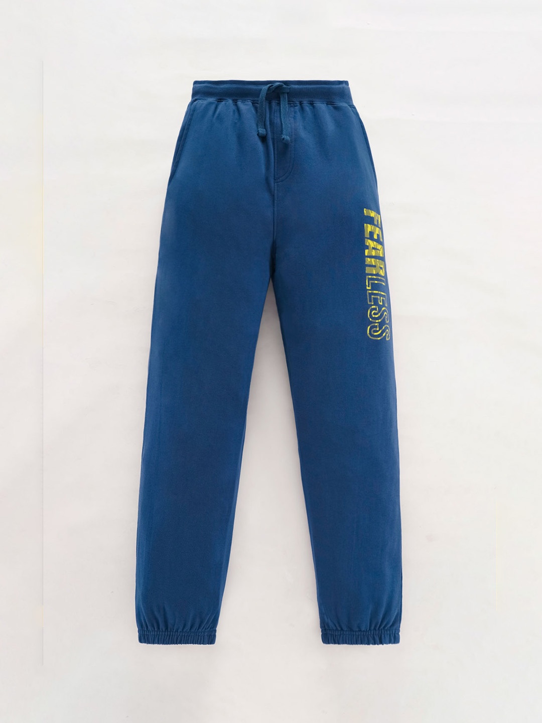 

edheads Boys Mid Rise Typography Printed Cotton Track Pants, Blue
