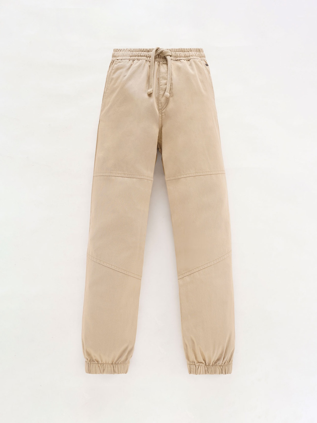 

edheads Boys Mid-Rise Cotton Twill Joggers, Beige