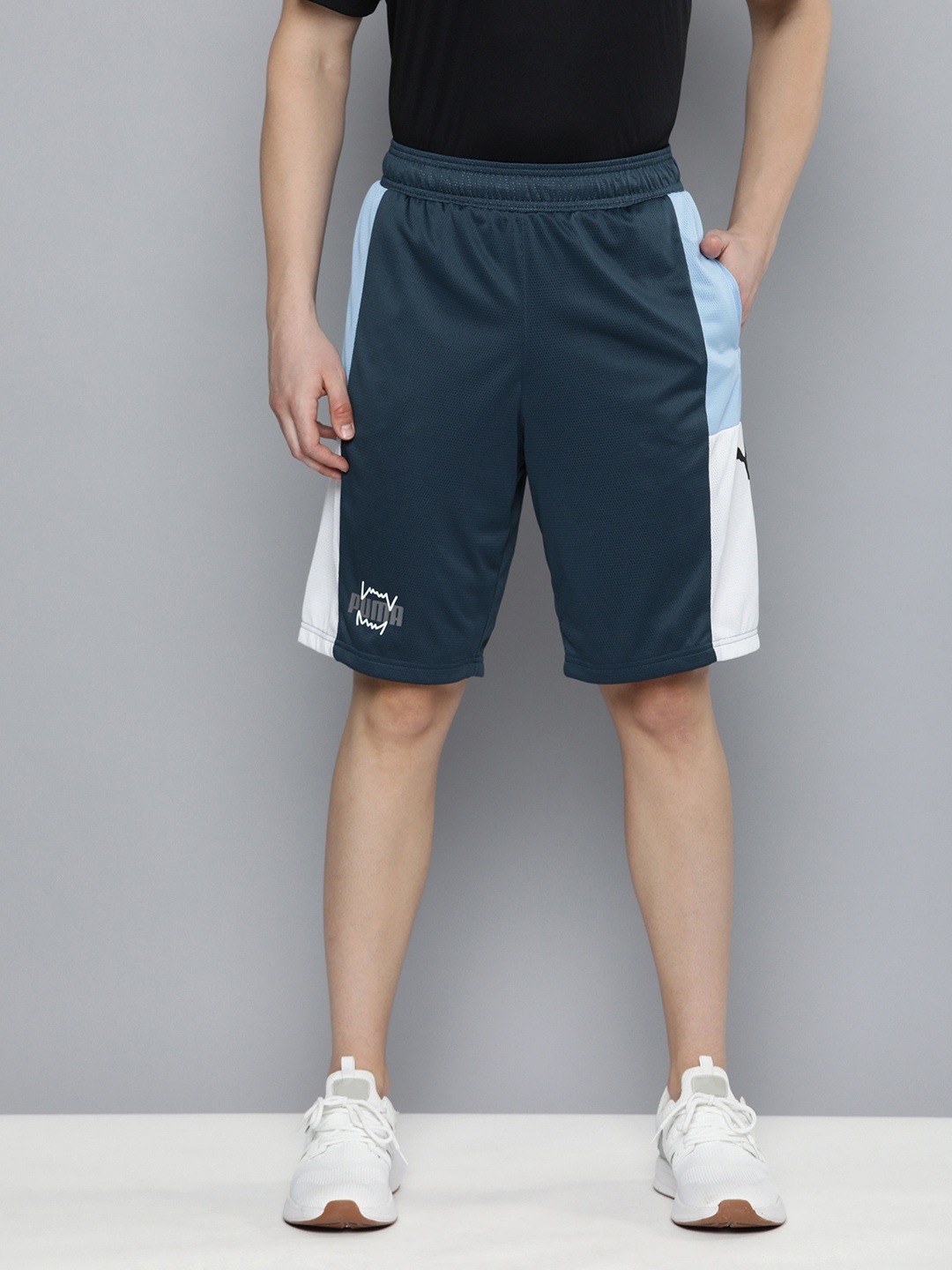 

Puma Men Give N' Go Colourblocked dryCELL Outdoor Sports Shorts, Blue