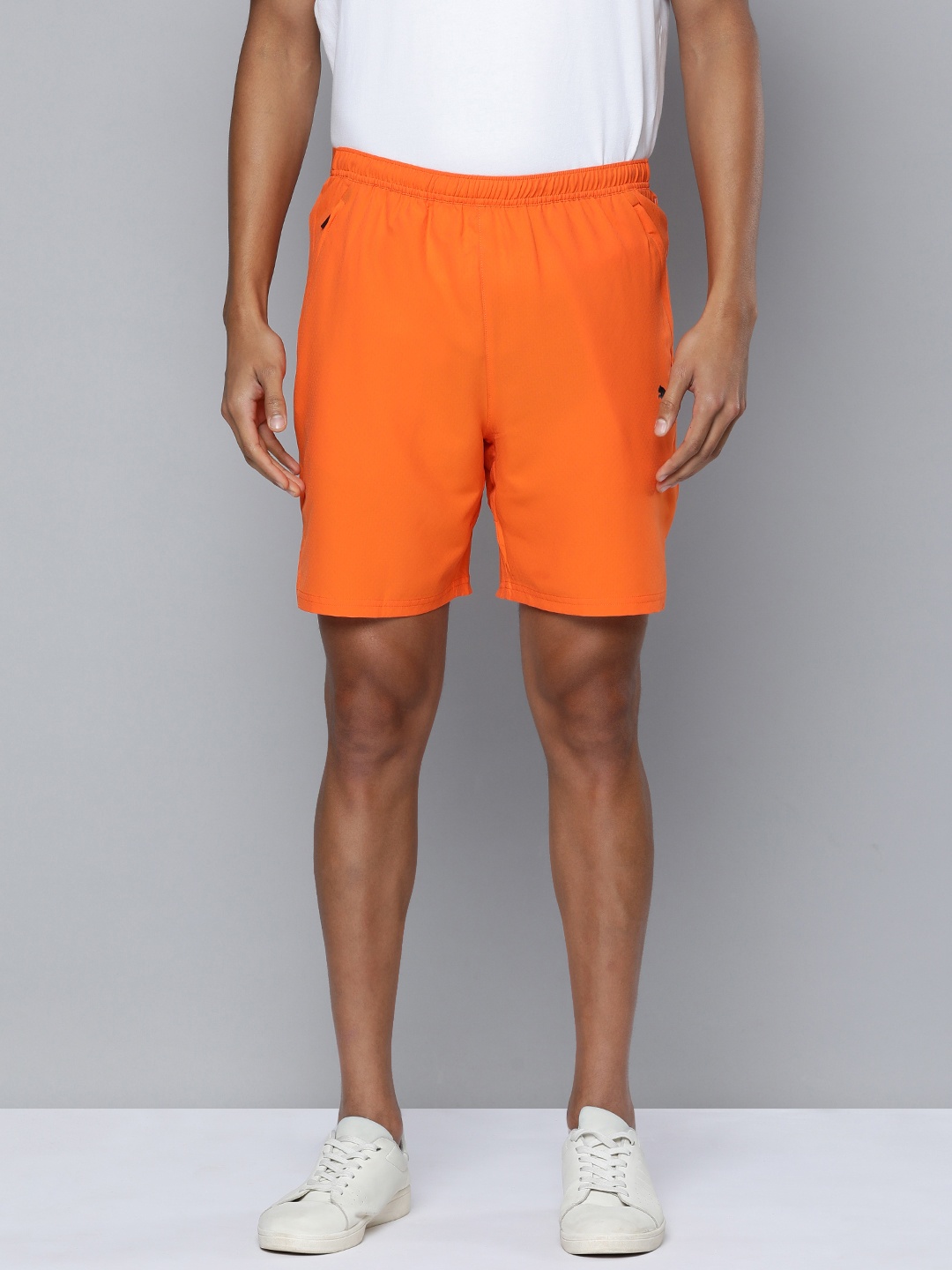 

Puma Men Typography Printed High-Rise Train Ultraweave 7 Sports Shorts, Orange