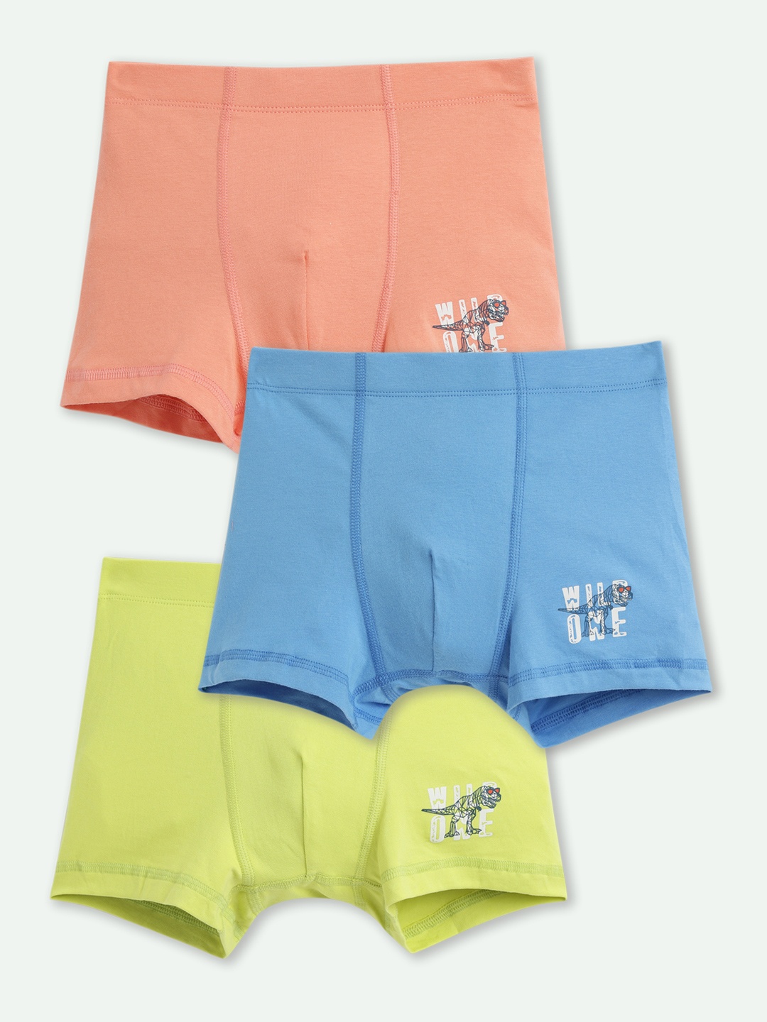

mackly Boys Pack Of 3 Mid-Rise Boxers Briefs, Coral