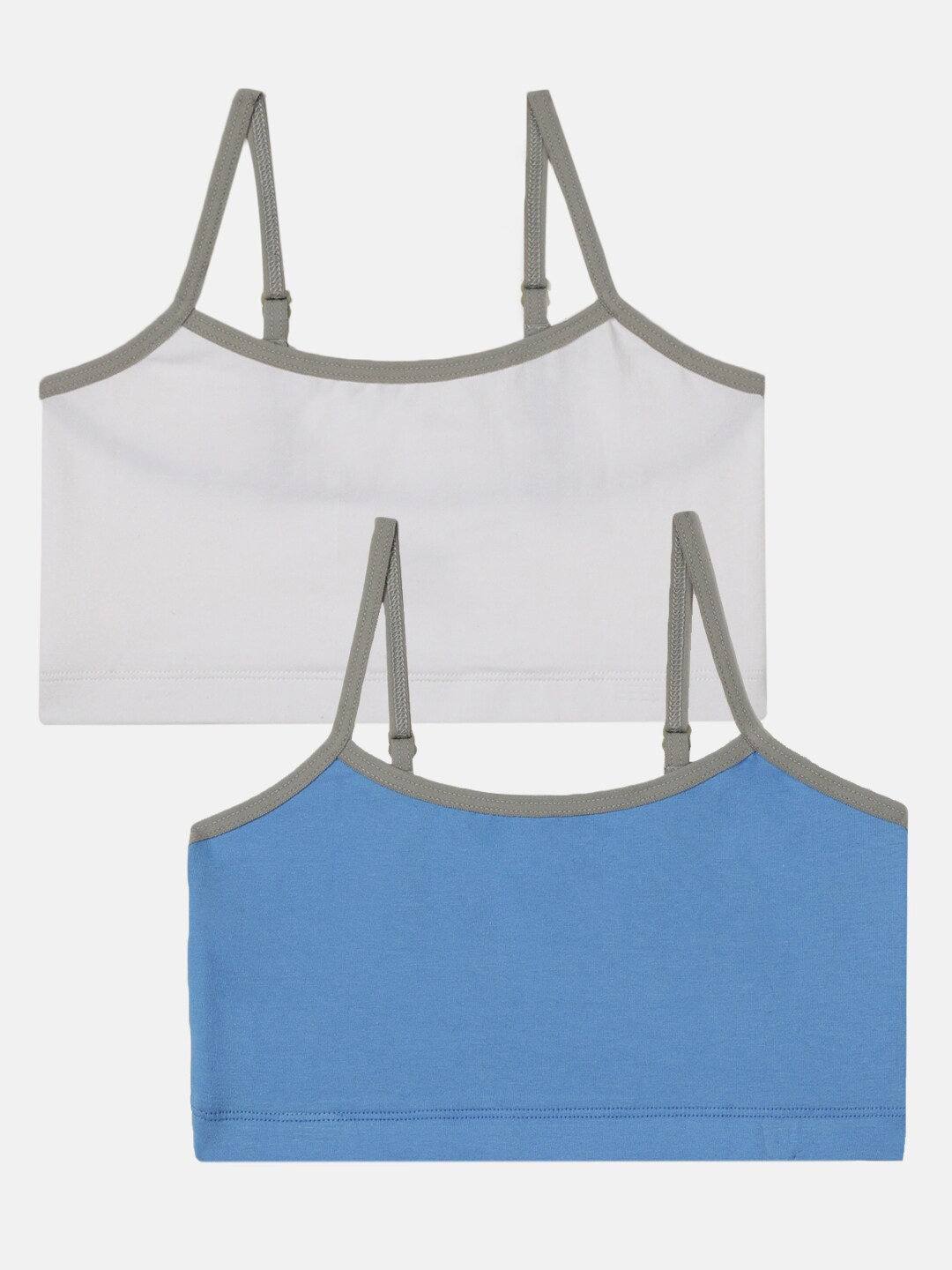 

mackly Girls Pack Of 2 Full Coverage All Day Comfort Seamless Beginners Bra, Grey