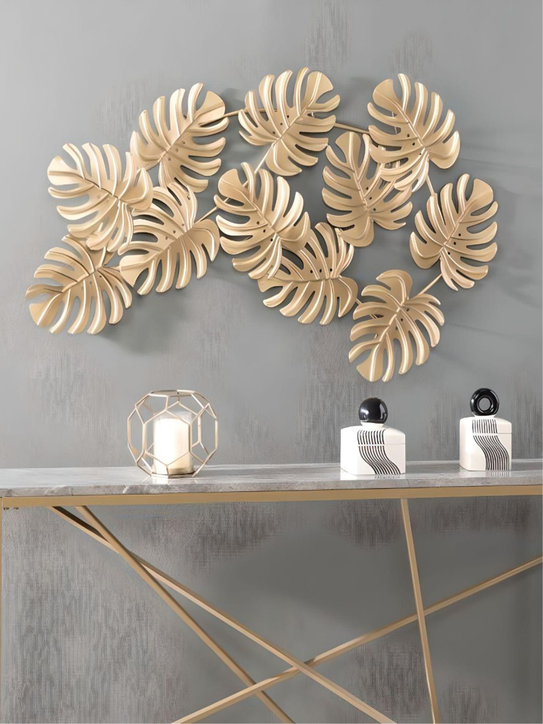 

The Art House Gold Toned Textured Metal Wall Decor