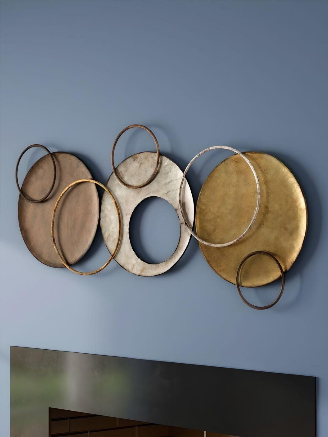 

The Art House Beige & Brown Textured Metal Wall Decor