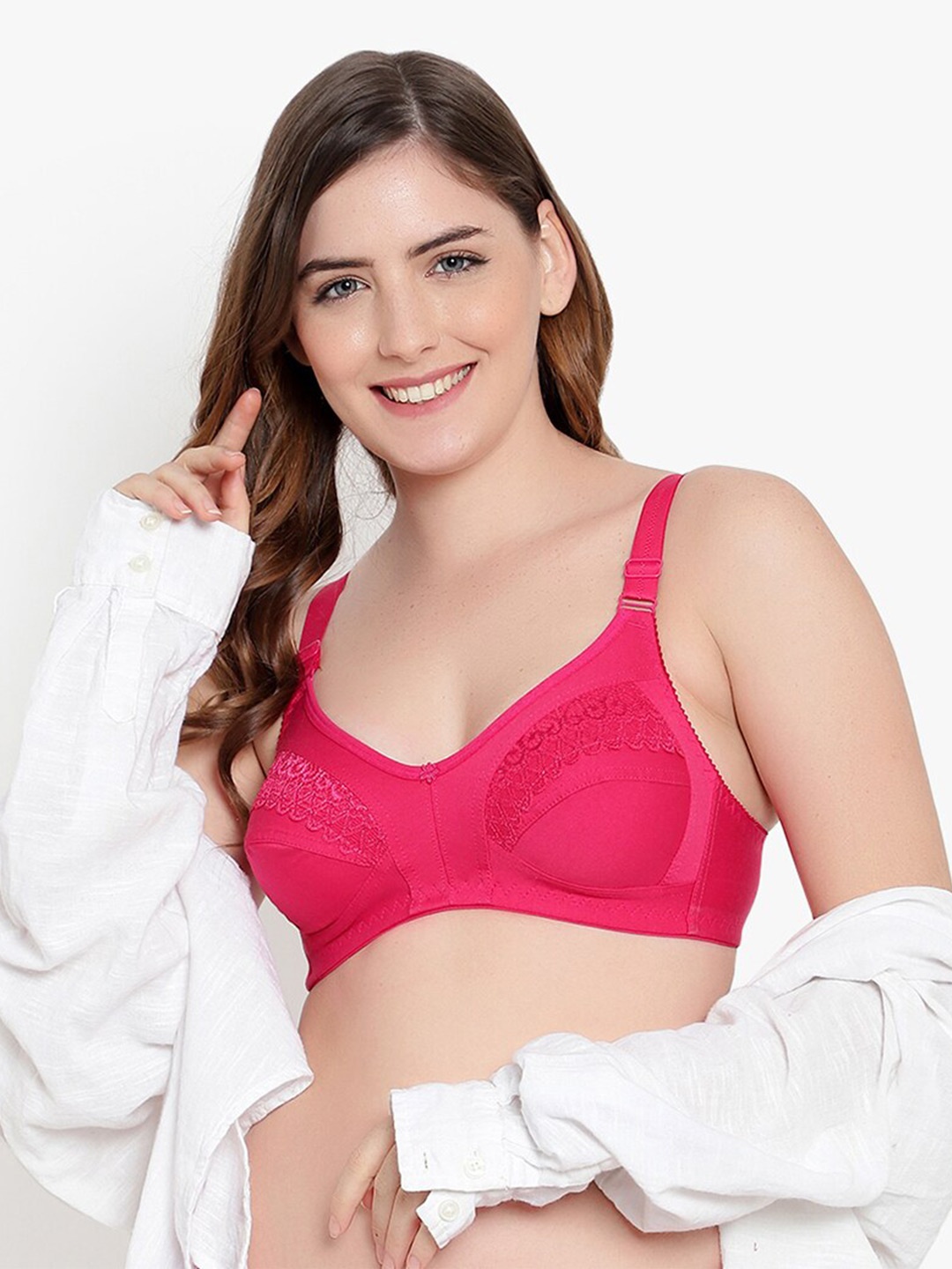 

KYODO Floral All Day Comfort Full Coverage Bra, Pink