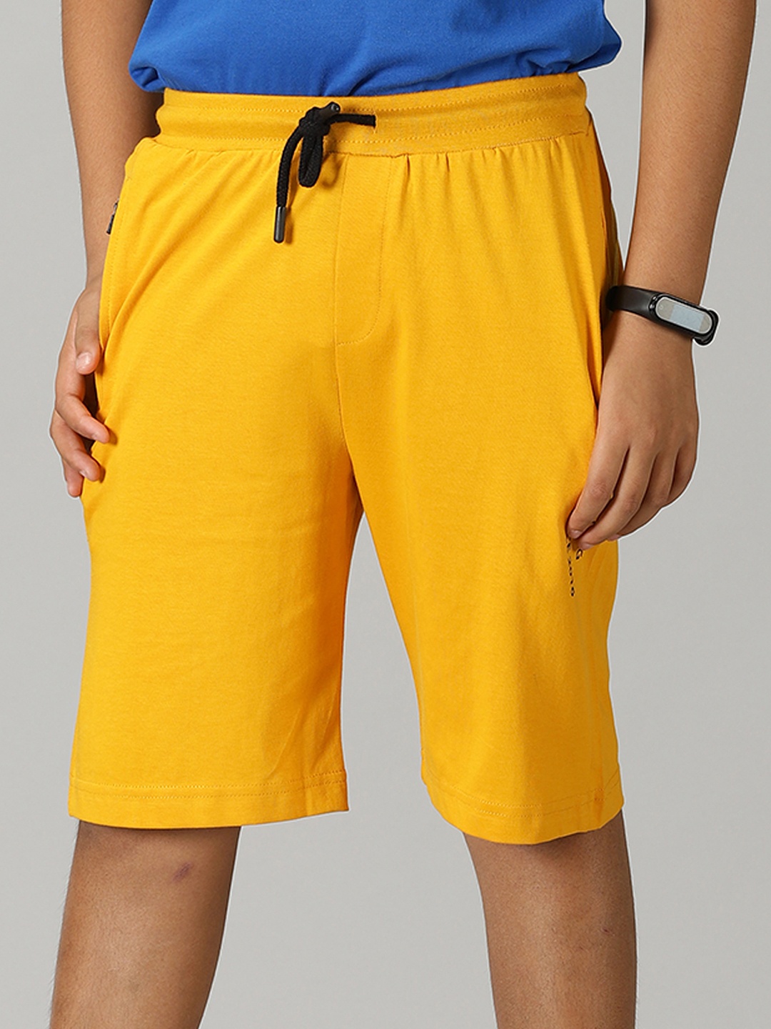 

KiddoPanti Boys Mid-Rise Pure Cotton Shorts, Orange