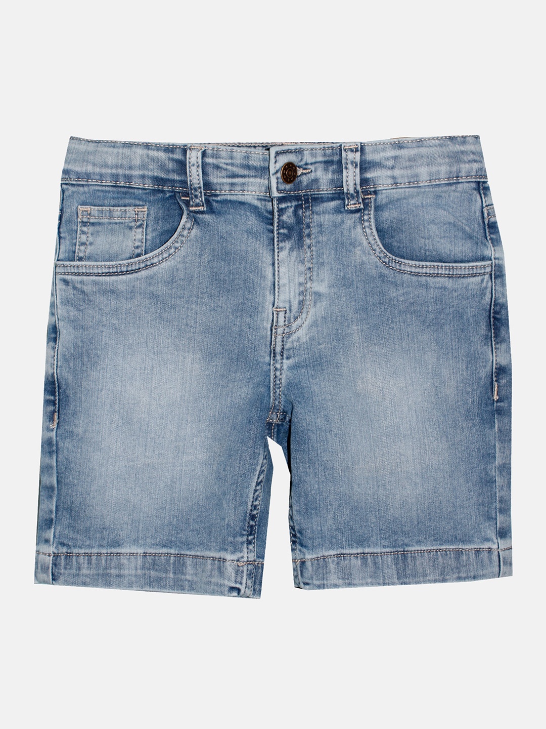 

KiddoPanti Boys Washed Denim Shorts, Blue