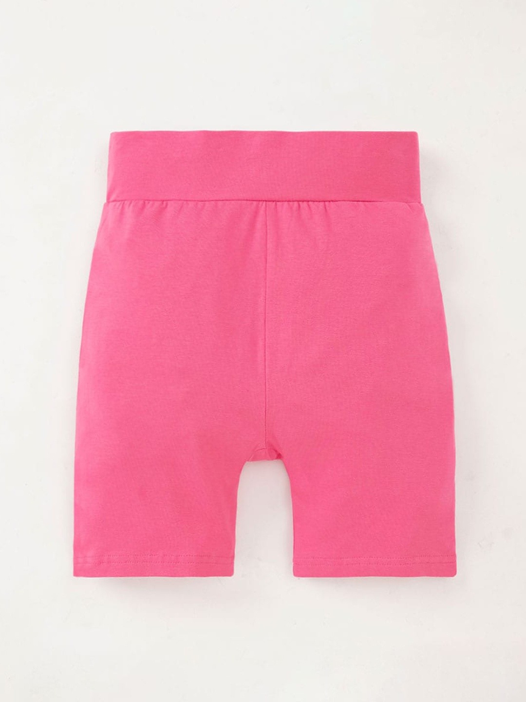 edheads Girls Skinny Fit Mid-Rise Cotton Sports Shorts, Pink