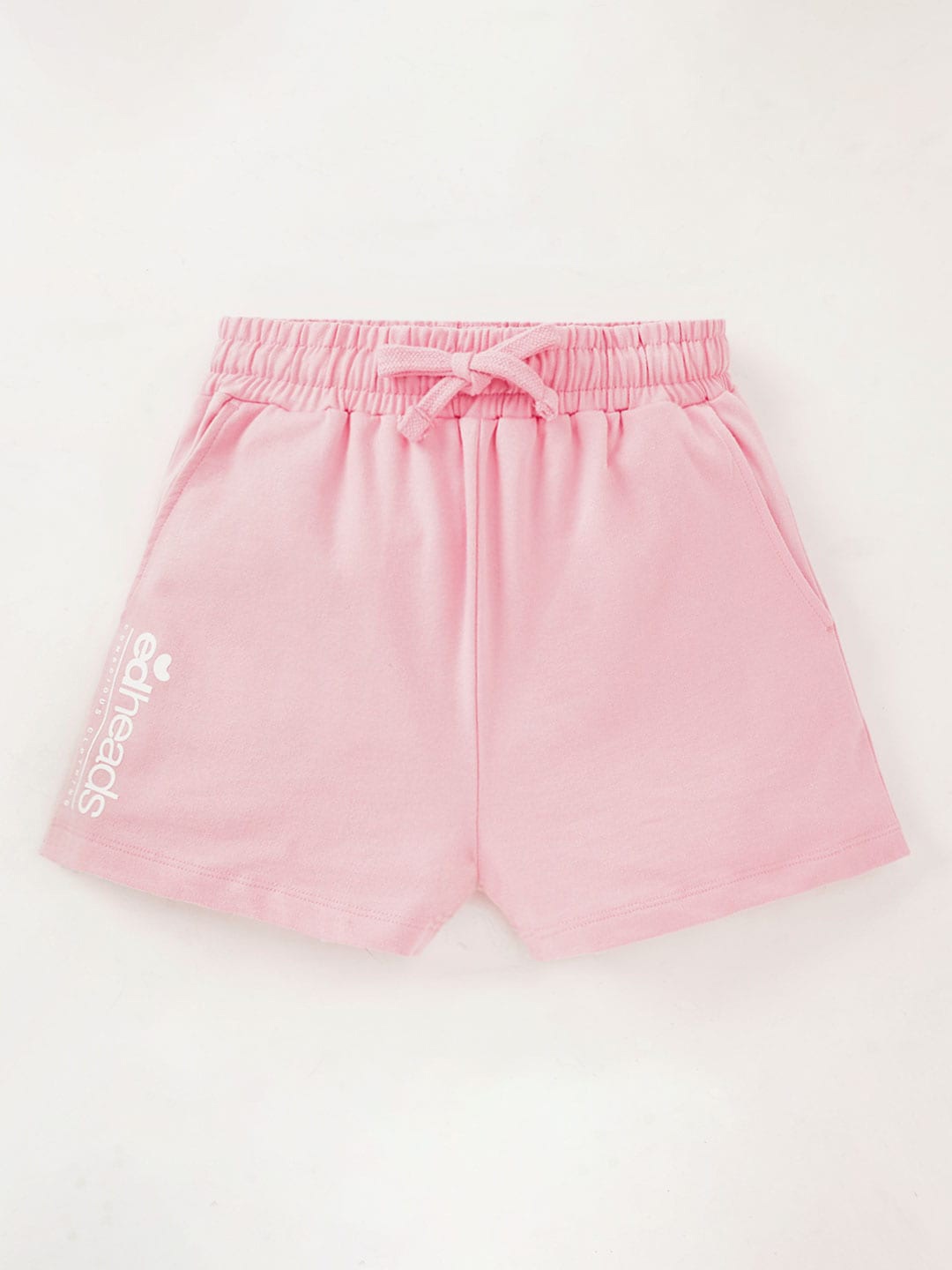 

edheads Girls Mid-Rise Above Knee Length Cotton Shorts, Pink