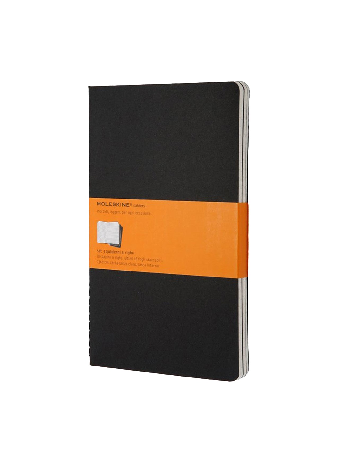 

Moleskine Set Of 3 Cahier Ruled Journal, Black
