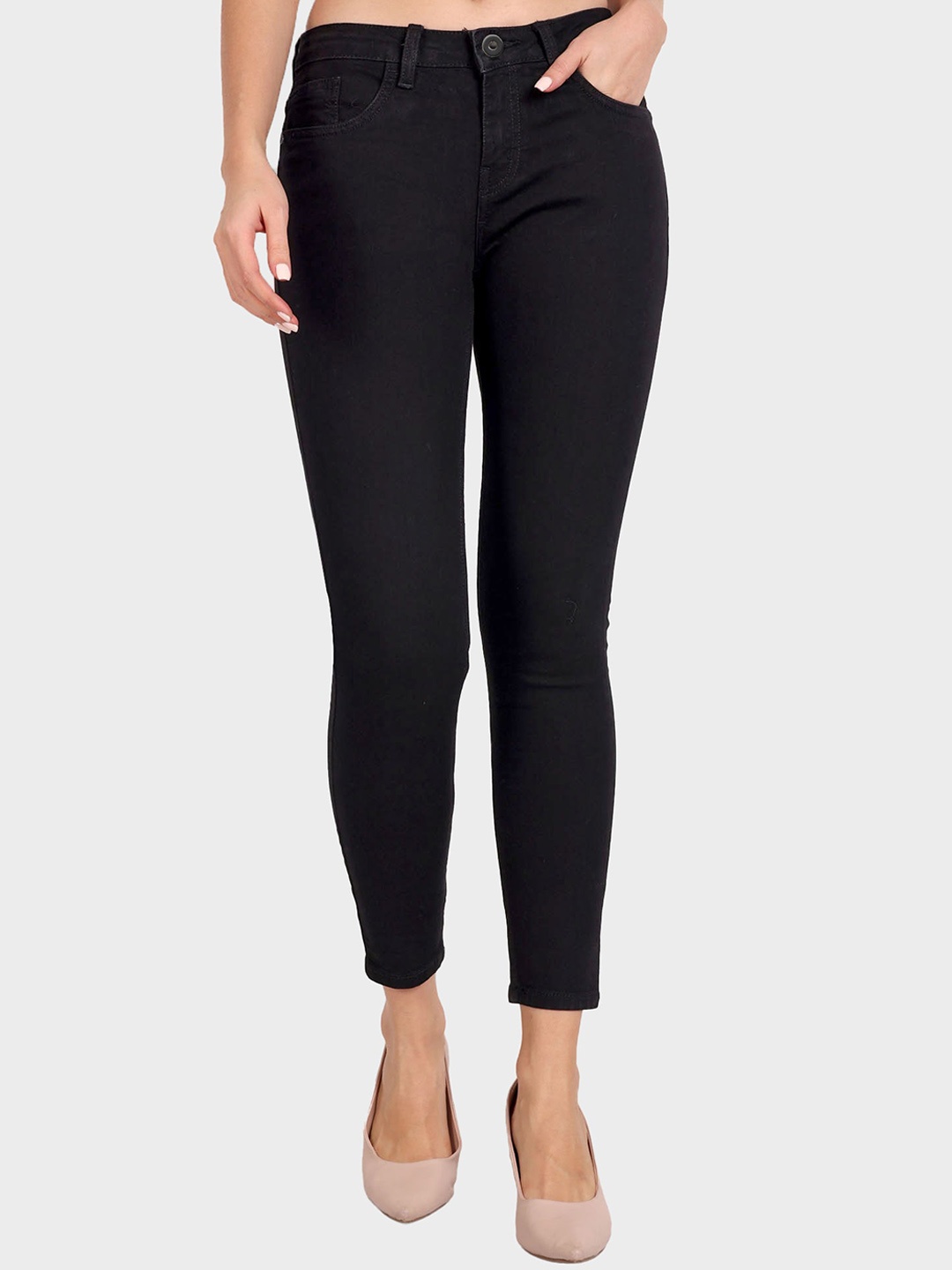 

DressBerry Women Black Mid-Rise Skinny Fit Stretchable Jeans