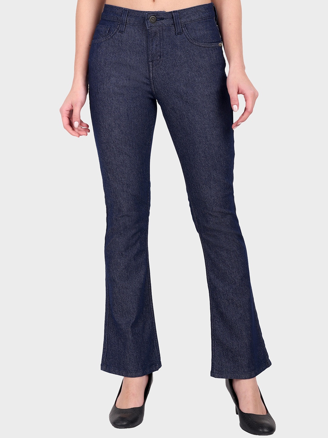 

DressBerry Women Navy Blue Mid Rise Bootcut Denim Jeans