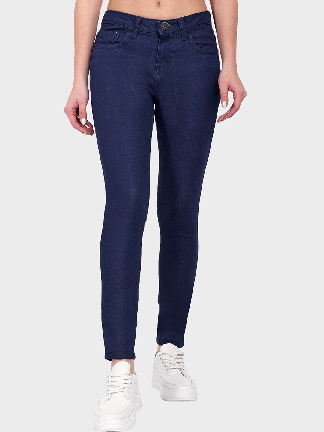 

DressBerry Women Navy Blue Mid Rise Skinny Fit Denim Jeans