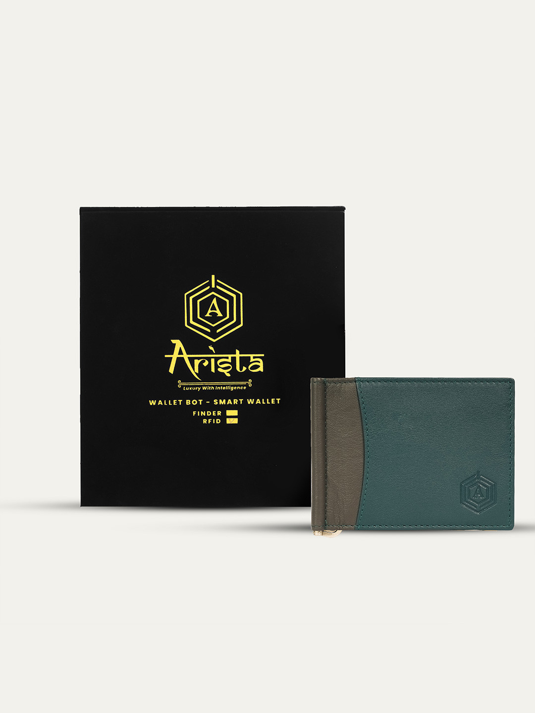 

ARISTA VAULT Unisex Green Premium Leather with RIFD Blocking