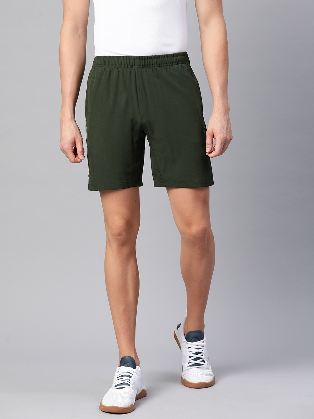 

Alcis Men Slim Fit Running Sports Shorts, Green