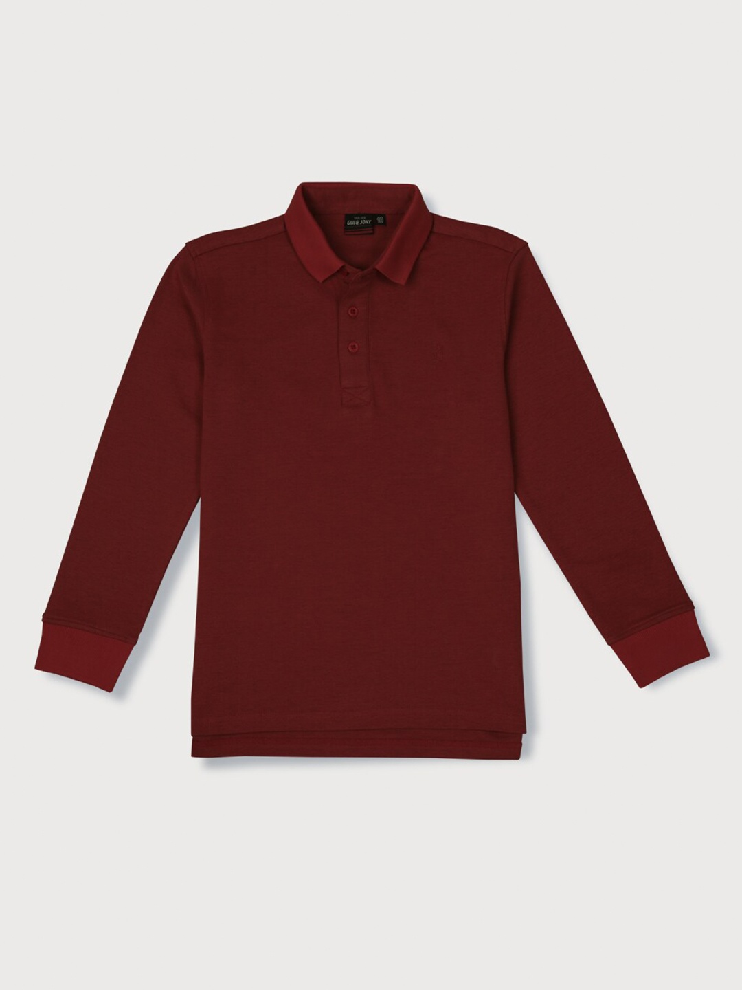 

Gini and Jony Boys Polo Collar Pure Cotton T-shirt, Maroon
