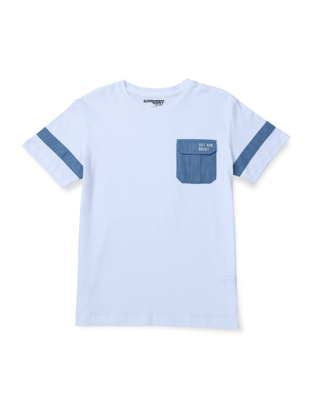 

Gini and Jony Boys Pure Cotton T-shirt, White