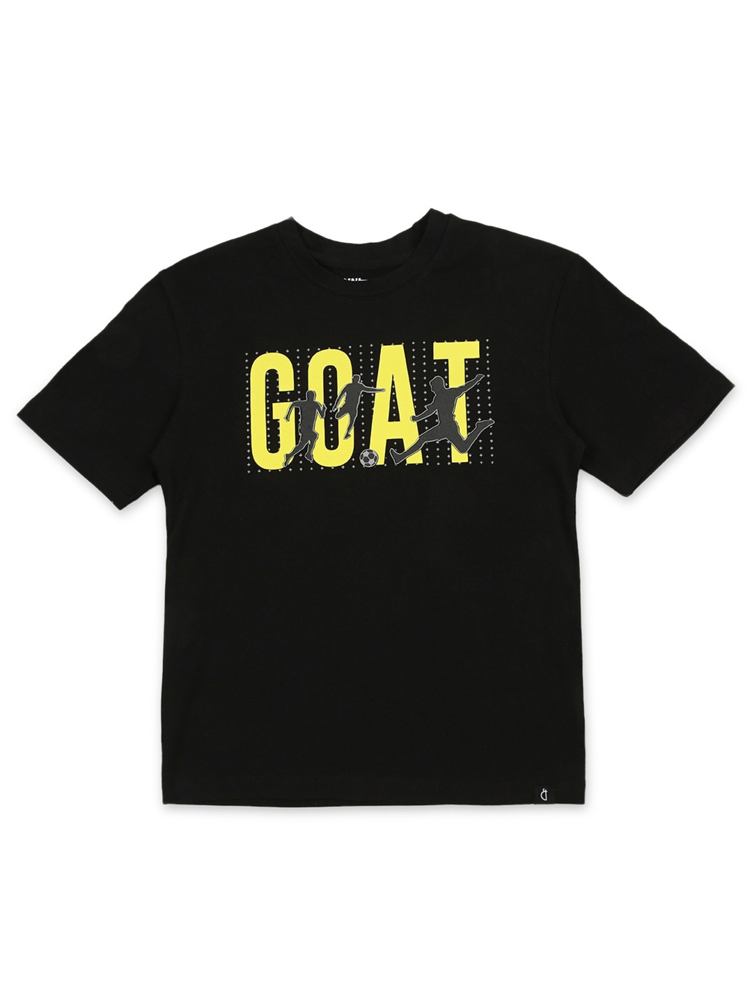 

Gini and Jony Boys Typography Printed Cotton T-shirt, Black