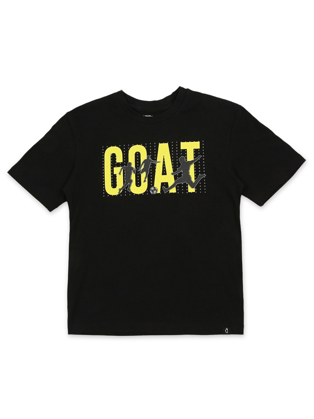

Gini and Jony Boys Typography Printed Cotton T-shirt, Black