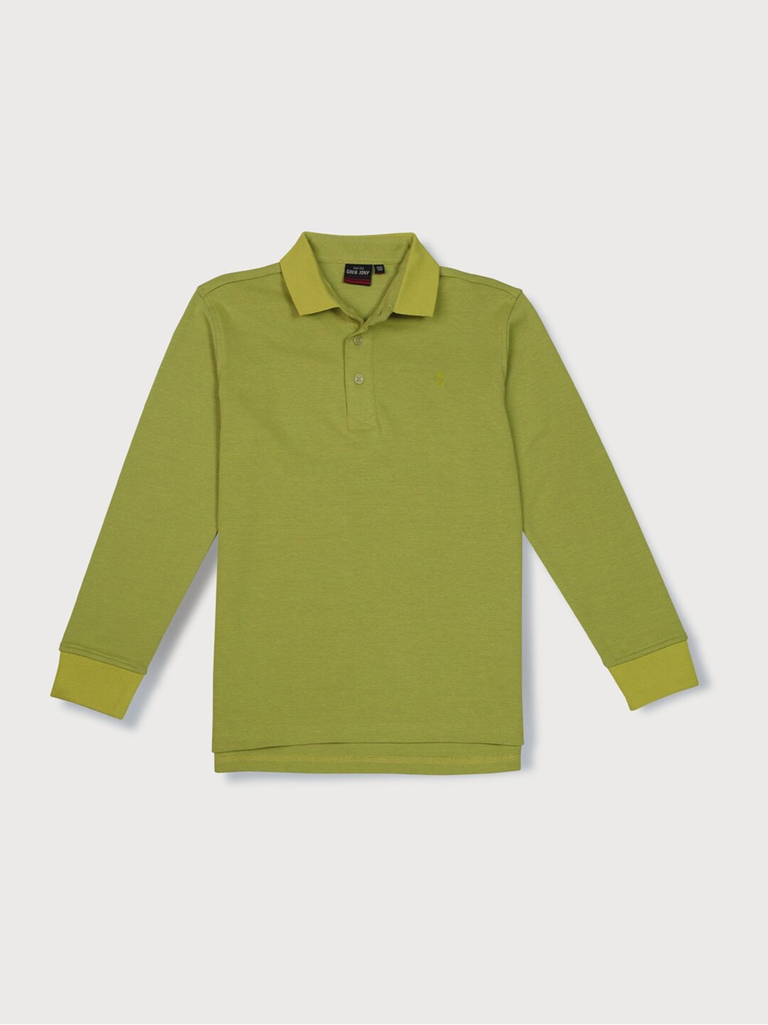 

Gini and Jony Infants Boys Polo Collar Pure Cotton T-shirt, Green