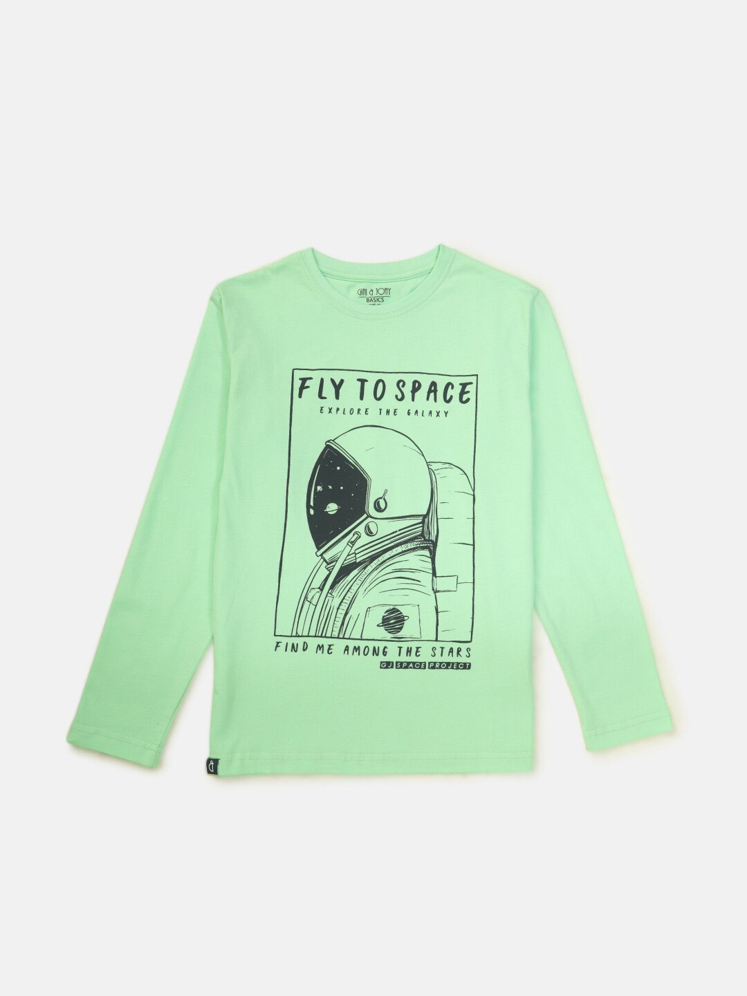 

Gini and Jony Boys Graphic Printed Cotton T-shirt, Green
