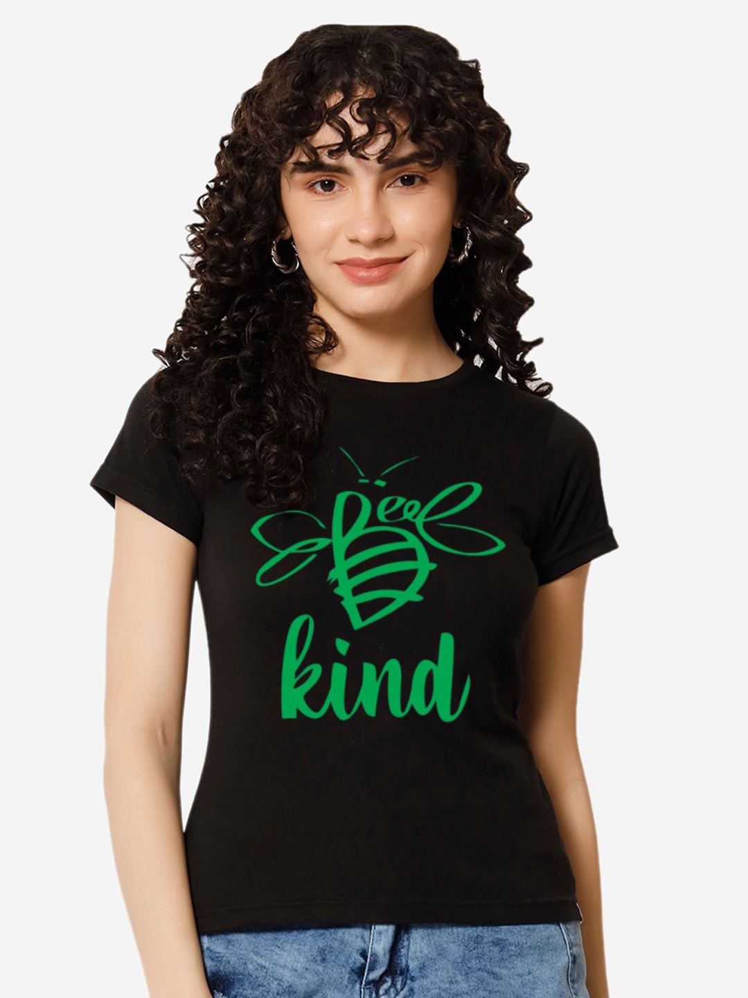 

XOXO Design Typography Printed Pure Cotton T-shirt, Black