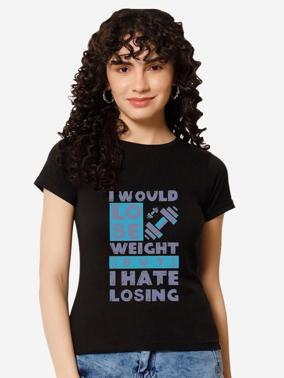 

XOXO Design Typography Printed Pure Cotton T-shirt, Black