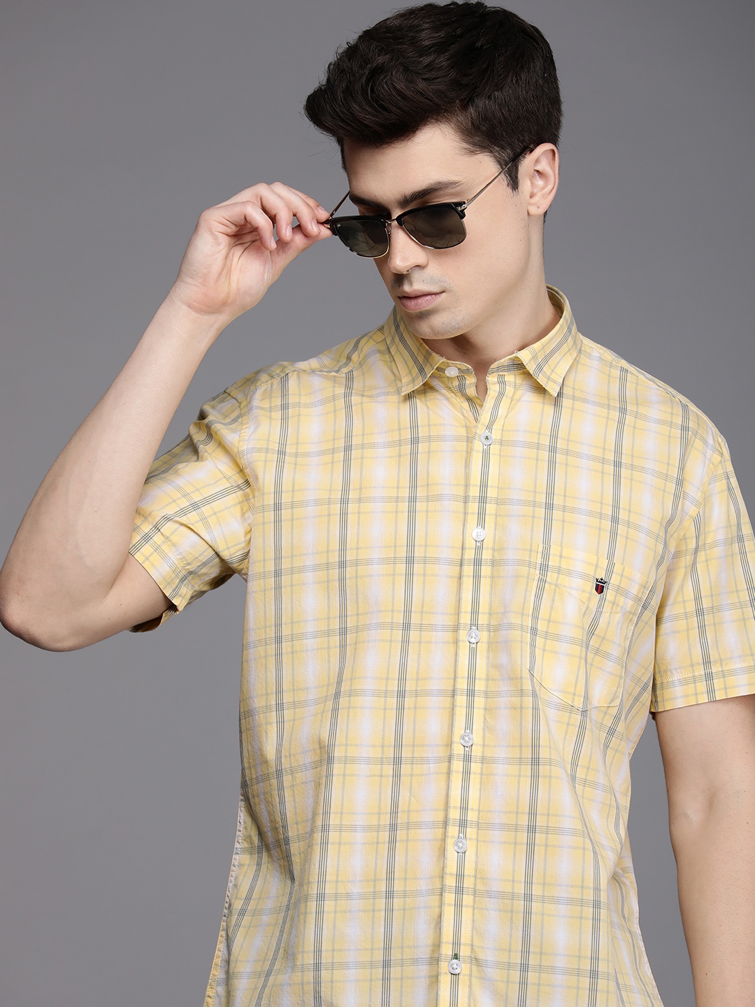 

Louis Philippe Sport Slim Fit Tartan Checked Casual Shirt, Yellow