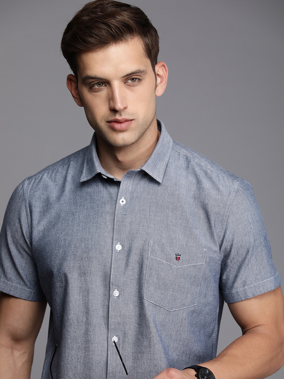 

Louis Philippe Sport Slim Fit Casual Shirt, Navy blue