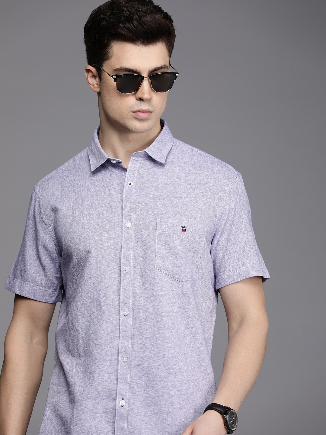 

Louis Philippe Sport Slim Fit Opaque Casual Shirt, Blue