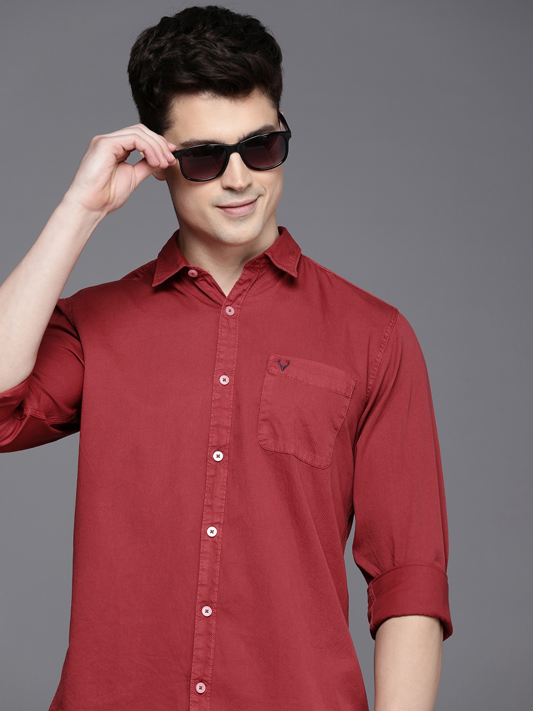 

Allen Solly Sport Men Opaque Casual Shirt, Maroon