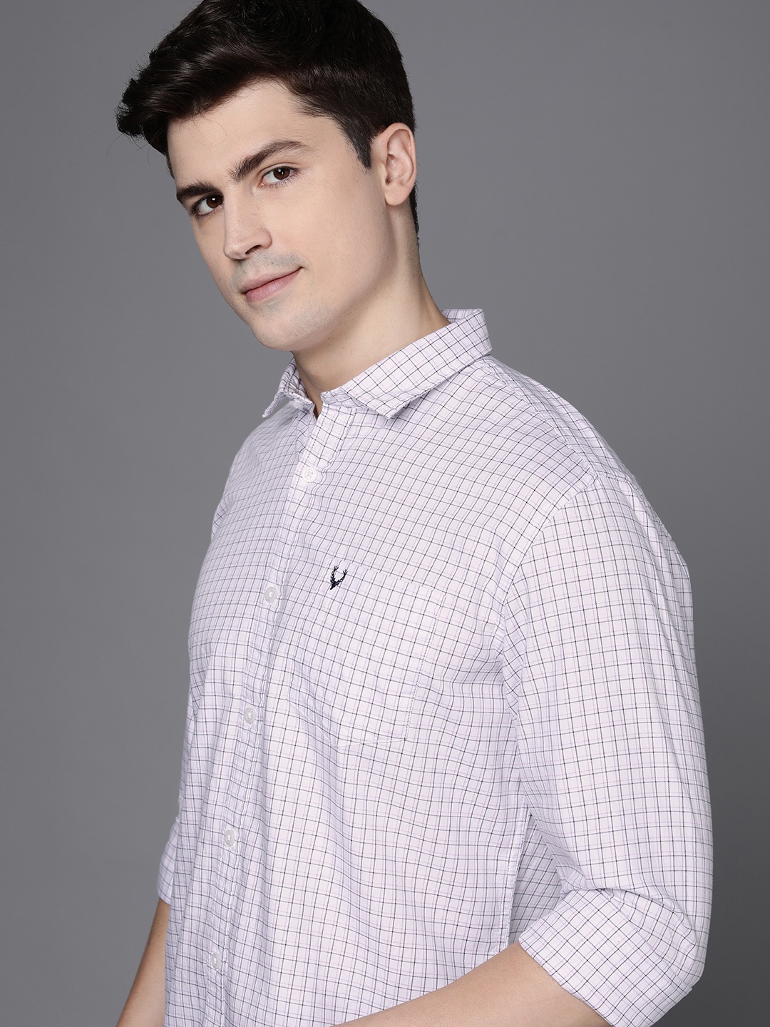 

Allen Solly Sport Men Opaque Checked Casual Shirt, White