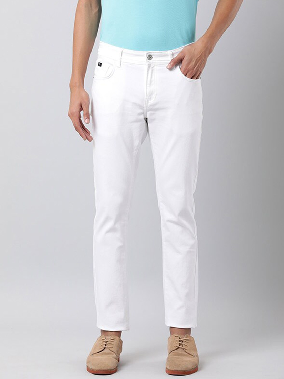 

Indian Terrain Brooklyn Men Mid-Rise Slim Fit Clean Look Jeans, White