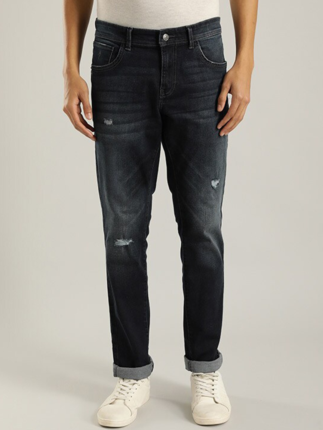 

Indian Terrain Brooklyn Men Mid-Rise Slim Fit Light Fade Jeans, Blue