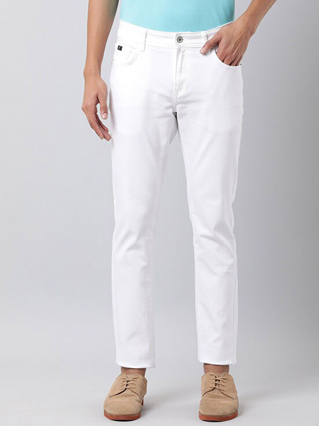

Indian Terrain Men Brooklyn Mid-Rise Slim Fit Jeans, White
