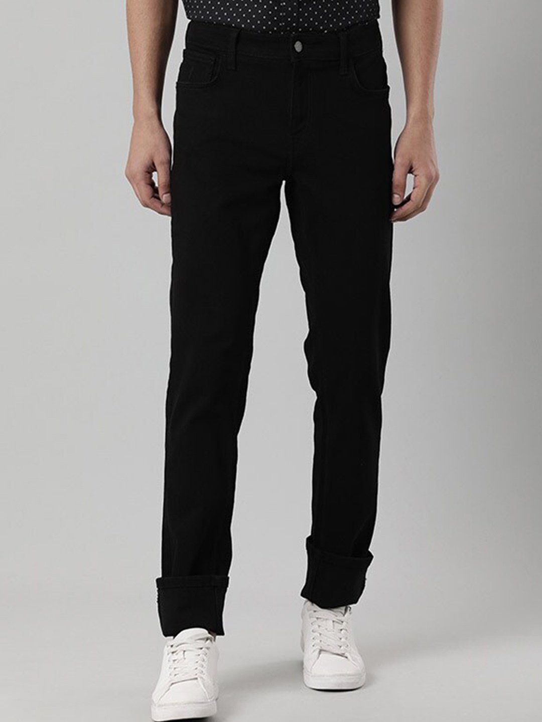 

Indian Terrain Men Brooklyn Slim Fit Dark Shade Jeans, Black