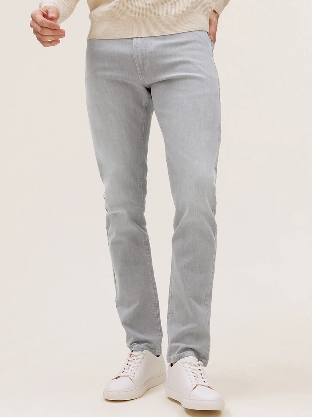 

Marks & Spencer Men Mid-Rise Slim Fit Jeans, Grey