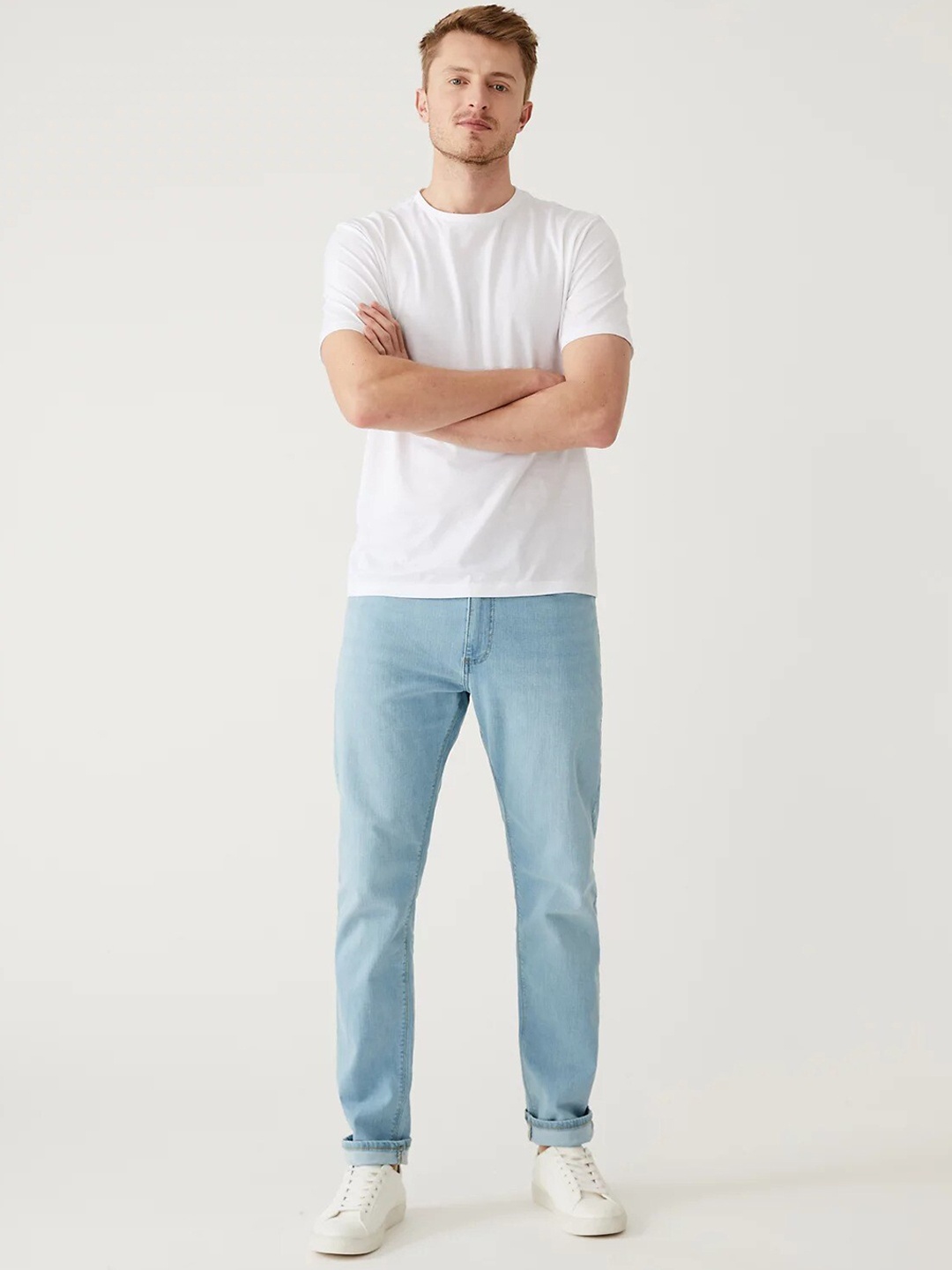 

Marks & Spencer Men Mid-Rise Slim Fit Jeans, Blue
