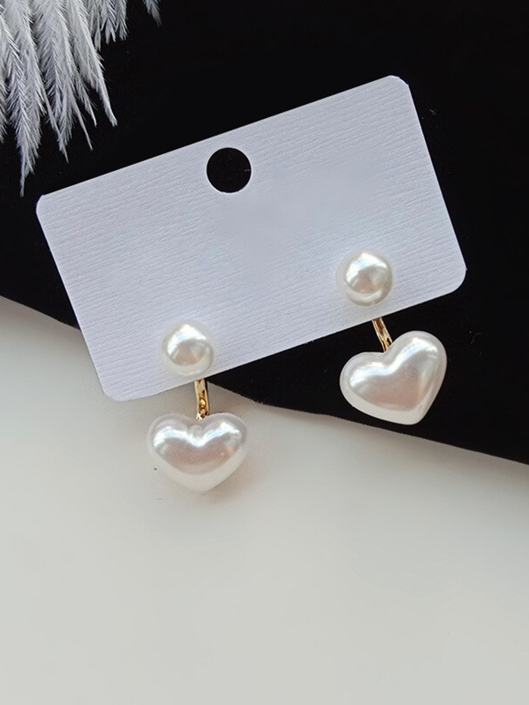 

VIEN Gold-Plated Heart Shaped Drop Earrings